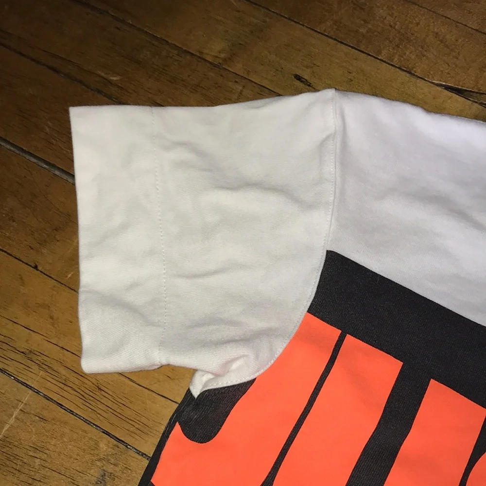 Nike‎ White Tee with Bold Black & Orange 